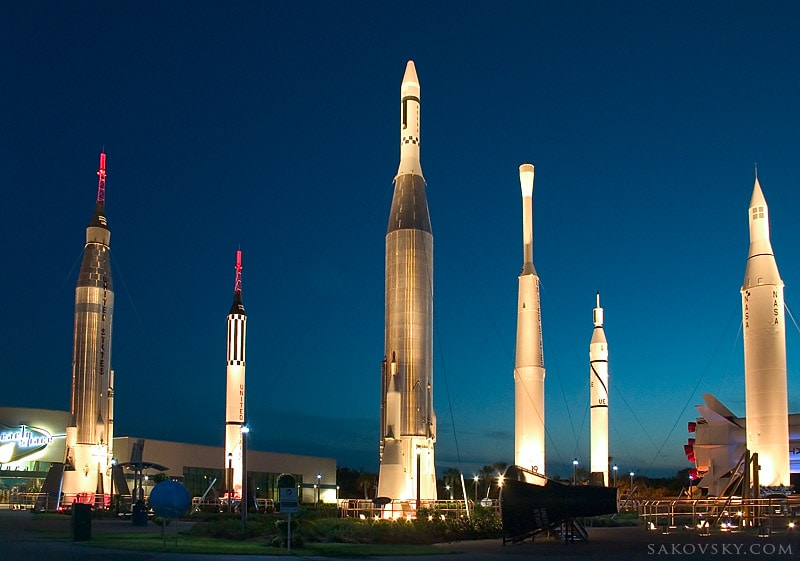 Сад Ракет, Космический центр Кенеди, Мыс Канаверал | Rocket garden, Kennedy Space Center, Cape Canaveral